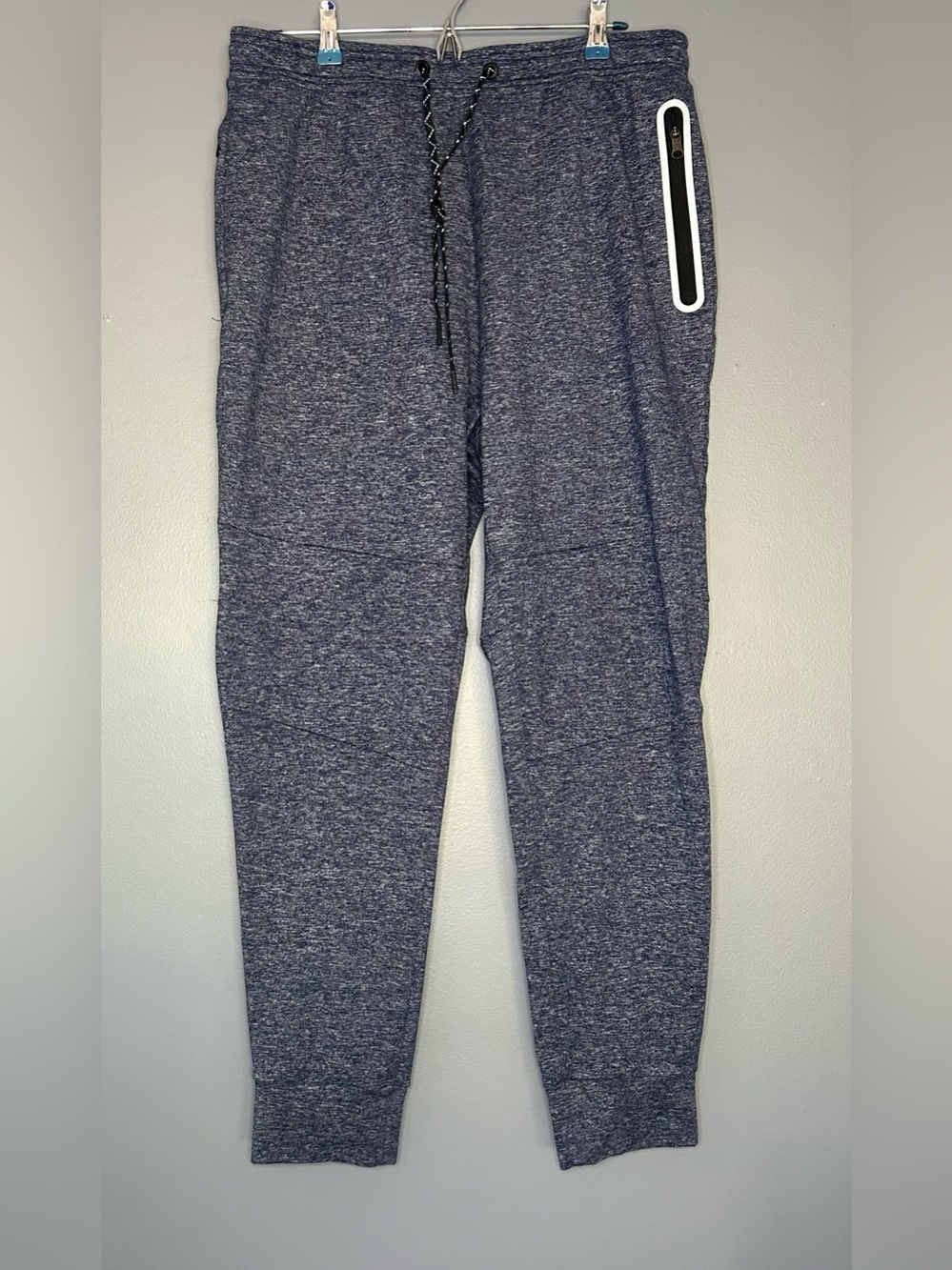 American Eagle Sweatpants Joggers Mens L Blue AE ACTIVE Extreme Flex Zip Pockets